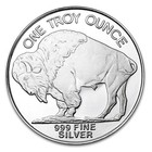 1 Ozsilver Buffaloround  999 Fine Silver Indian Head Design Bullion C o i n  bu 