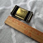 Vintage Japanese Sword Fitting Fuchi Brass   Shakudo Style Black Gold Rope Trim