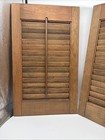 2 Old Brown Wood Shutter Panels Movable Louver Slats   12    X 20    