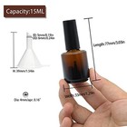  6pcs Empty Nail Polish Bottles  Empty Glass Refillable Nail Polish 15ml