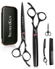 Professional Hair Cutting Scissors Kit  6 5  Barber Shears Set - Black Hairdress