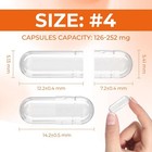 Empty Gelatin Capsules Size 4 -  100 Count  Small Clear Empty Capsules Ideal For