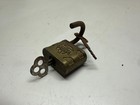 Aetna Vintage Antique Brass Padlock With 1 Key  2 25   