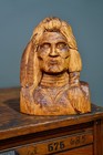 Vintage Cigar Indian Countertop Store Display Wood Bust Head Statue