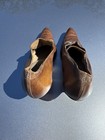 Small Pair Vintage Antique Edwardian Victorian Brown Leather Shoes Pointy-tlc