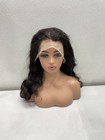 Natural Black Body Wave Human Hair Blend 13x4 Lace Front 180  Density Wig  20 