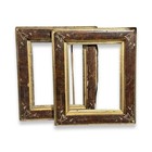 Pair Antique Victorian Aesthetic Movement Butterfly Floral Picture Frames C1880s