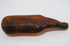 Brown Glass Vintage Flattened Beer Bottle Ashtray - Used For Butts   Ashes