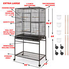 64  X-large Wrought Iron Flight Canary Aviary Bird Cage Removable Rolling Stand