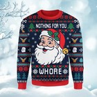 Funny Santa Naughty List Ugly Christmas Sweater Adult Humor Unisex S   5xl