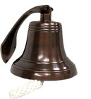 6  Dark Copper Antique Maritime Ship Bell Wall Mountable Brass Bell Rustic Vinta
