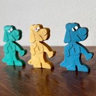 1969 Lot Of 3 Underdog Cartoon General Mills Cereal Prize Springys Rubber Bendy