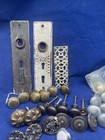 Lot Of 33 Pieces Vintage Brass Cabinet Drawers Dresser Knobs Antique Door Plates