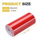 6d Carbon Fiber Vinyl Wrap 3 94  X 16ft Self-adhesive With Scraper Red