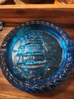 Vintage Viking Blue Sailboat Ashtray