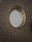 Ornate Gold Mirrored Tray For Holding Jewelry Lipstick Business Card 4  Small