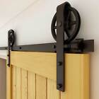 Ccjh 4-20ft Sliding Barn Door Hardware Closet Track Kit For Single double Door