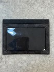 Coach Signature Canvas Id Card Case Holder Wallet Charcoal Black