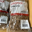 10- Universal 00119 0 04 In  Gauge Size 19 Rubber Bands - Beige  1240 pack  New