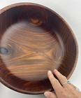 Smooth Polished Wooden Bowl Hand Turned   possible Rosewood 10  X 3 5   See Note