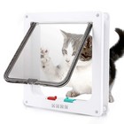 4 Way Pet Door Cat Puppy Dog Magnetic Lock Lockable Safe Flap Door Frame