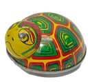 2  Vintage Japan Koyo Turtle Tin Collectible Green Yellow Red Litho Friction Toy