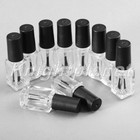 5ml Clear Empty Square Glass Nail Polish Bottle   Agitator Mixing Ball