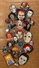 Horror Movie Embroidered Patch   Pin Lot  28 Pc  Exorcist Jason Terrifier Myers