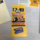 1987 Vintage Blockbuster Club Membership Bundle Letter Tickets Folder