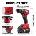 18v Cordless Brushless Drill Driver Kit With Battery   Charger For Milwaukee M18