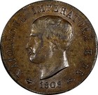 Italy Kingdom Of Napoleon Copper 1808 M Soldo Aunc Scarce C 3 2  11 213 
