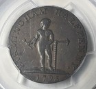 Great Britain - Conder 1 2 Penny Token 1793 - Warwickshire - Pcgs Au50