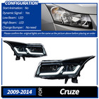 Single Led Headlight For 09-14 Chevrolet Cruze Drl Sequential Animation Turn