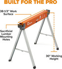 Workhorse Saw Horses 2 Pack Folding Heavy Duty Metal Sawhorse With 2x4 Bracket P