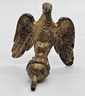 Vintage Cast Brass American Eagle Flag Pole Or Lamp Topper Finial Soaring Wings