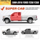 For 99-2016 Ford F250 F350 Super extended Cab 3-raised Steps Running Boards