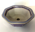 Vtg Lavender Purple Blue Bonsai Planter Pot Octagonal 7 75  Cactus Succulents