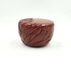 Japanese Wood Carved Natsume Sunflower Motif Kamakura-bori Style Tea Caddy