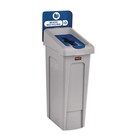 Rubbermaid Commercial 2185055 1-stream Mixed Slim Jim Recycling Station New