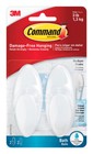 Command Bath18-es Bath Hook  Plastic  Frosted Pair
