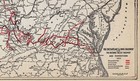 1914 Antique Chesapeake And Ohio Railway Map Vintage C   O Railroad Map  1964