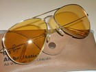 62mm Vintage Bausch  lomb Ray-ban Gep All-weather Ambermatic Aviators Sunglasses