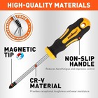 11-pieces Magnetic Screwdriver Set 5 Phillips 5 Flat Head Tips Magnetizer Tool