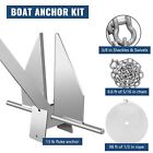 Boat Anchor Kit 13lb Fluke Style Anchor Hot Dipped Galvanized Steel Fluke Anchor