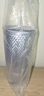 New Starbucks Platinum Silver Studded Tumbler Winter Holiday Cup 2019 24oz 