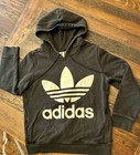 Adidas Originals Mens Trefoil Big Logo Fleece Pullover Hoodie Hooded Sweatshirt
