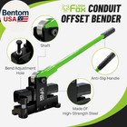 Conduit Bender  12 14 3mm   9 16in   - Adjustable Offset For Flexible   Precise Bend
