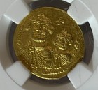 Byzantine Empire Heraclius   Her  Constantine Gold Ngc Ms 4 5  3 5