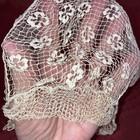 Exquisite Antique Hand Crocheted White Lace Baby Bonnet With Floral Edging Euc
