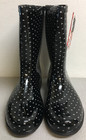 Sloggers 5013bp08 Women   s Black Polka Dot 10 In  Rain garden Boots Size 8 Us